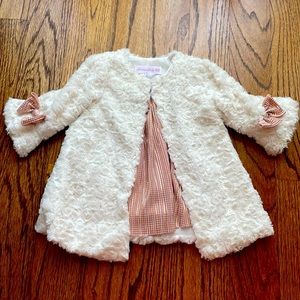 Faux fur coat and matching top